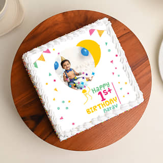 Photo One Year Bday Cake