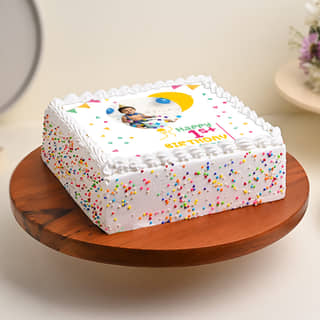 Photo One Year Bday Cake