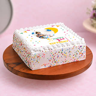Photo One Year Bday Cake Photo One Year Bday Cake
