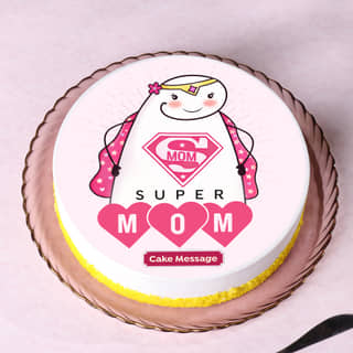 Top View of Super Mom Cake Top View of Super Mom Cake