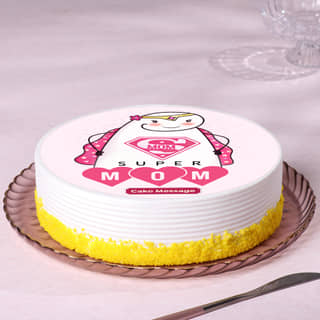 Side View of Super Mom Cake Side View of Super Mom Cake