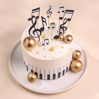 Top View of Piano Keys Musical Cake Top View of Piano Keys Musical Cake