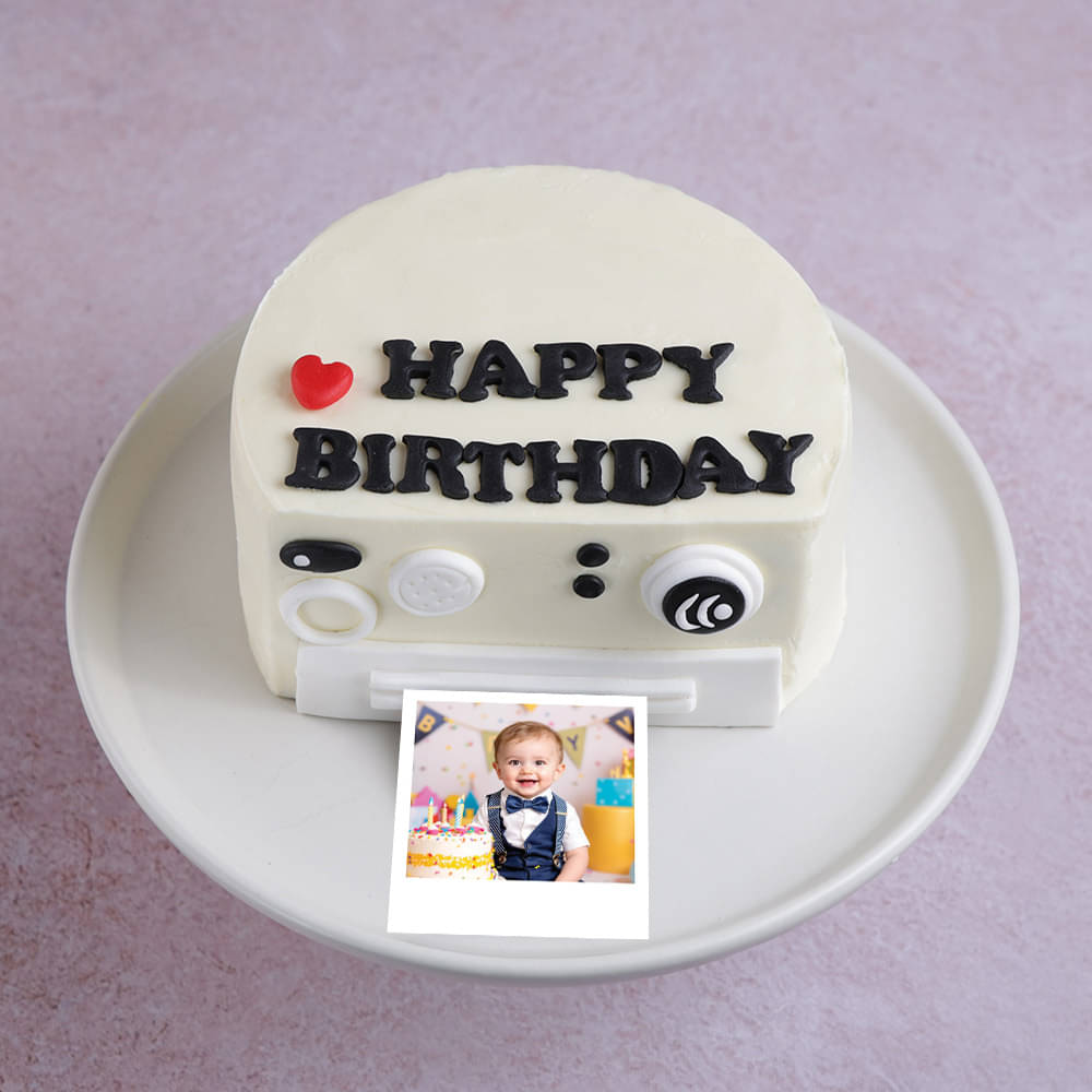 Picture Perfect Birthday Polaroid Cake