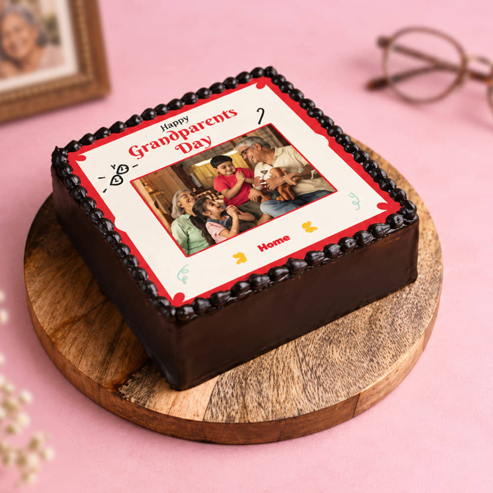 Square Grandparents Day Photo Cake Picture Perfect Grandparents Cake