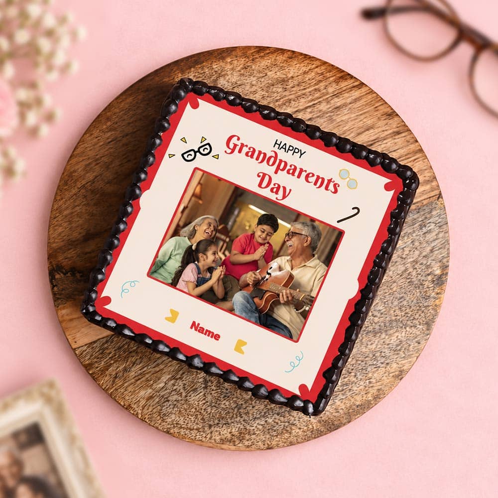 Square Grandparents Day Photo Cake Picture Perfect Grandparents Cake