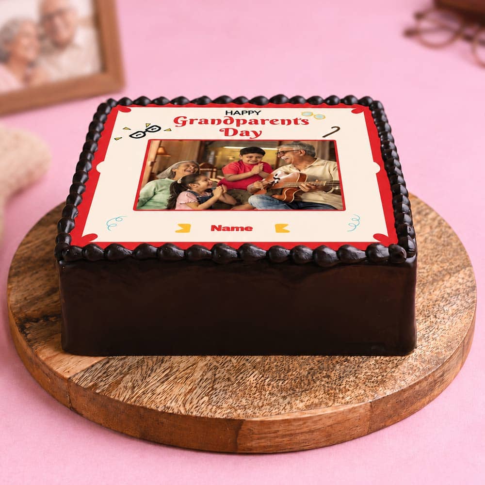 Square Grandparents Day Photo Cake Picture Perfect Grandparents Cake