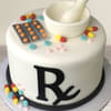 Top View of Pills N Tablets Doctors Fondant Cake