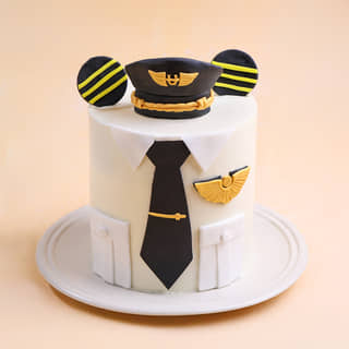 Pilot Uniform Themed Cake