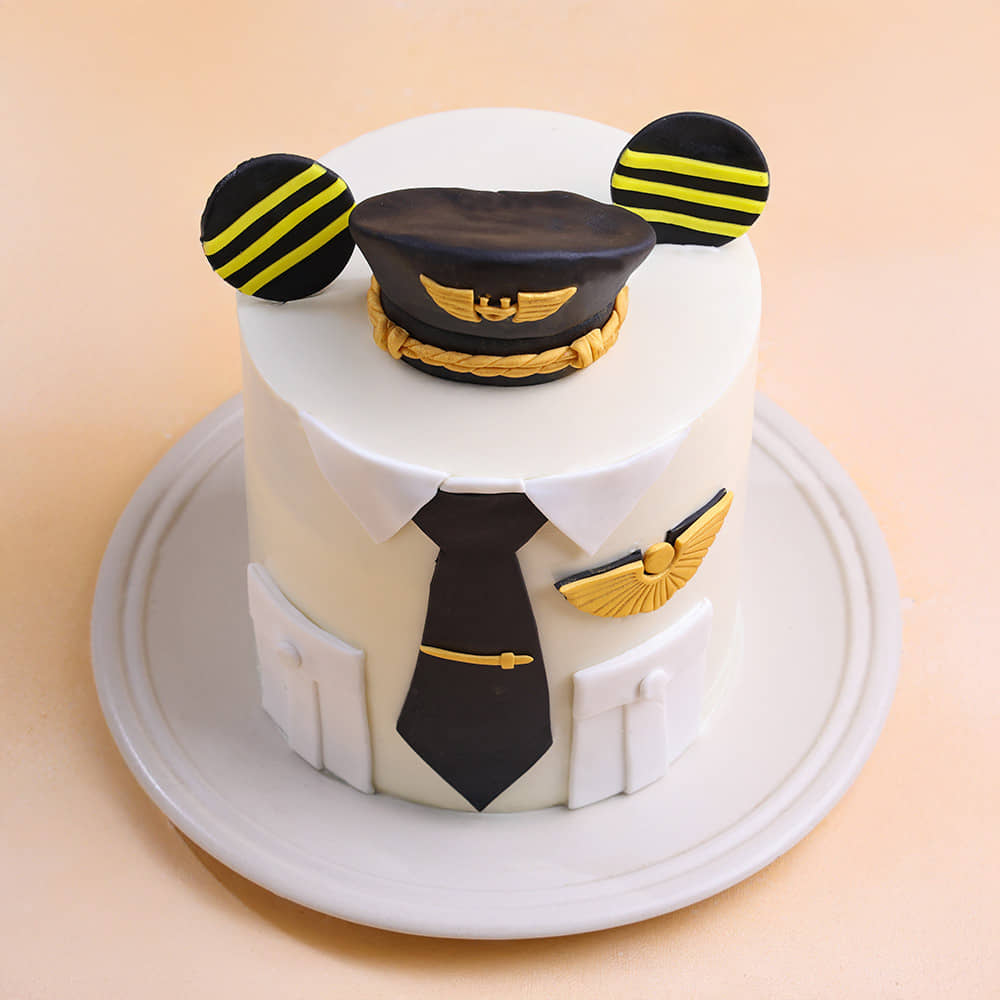 Pilot Uniform Themed Cake