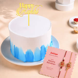 Pineapple Cake N Bhaiya Bhabhi Rakhi Set