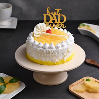 Pineapple Cream Cake For Dad- Fathers Day
