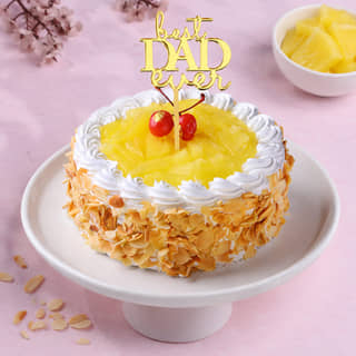 Pineapple Cream Cake For Dad