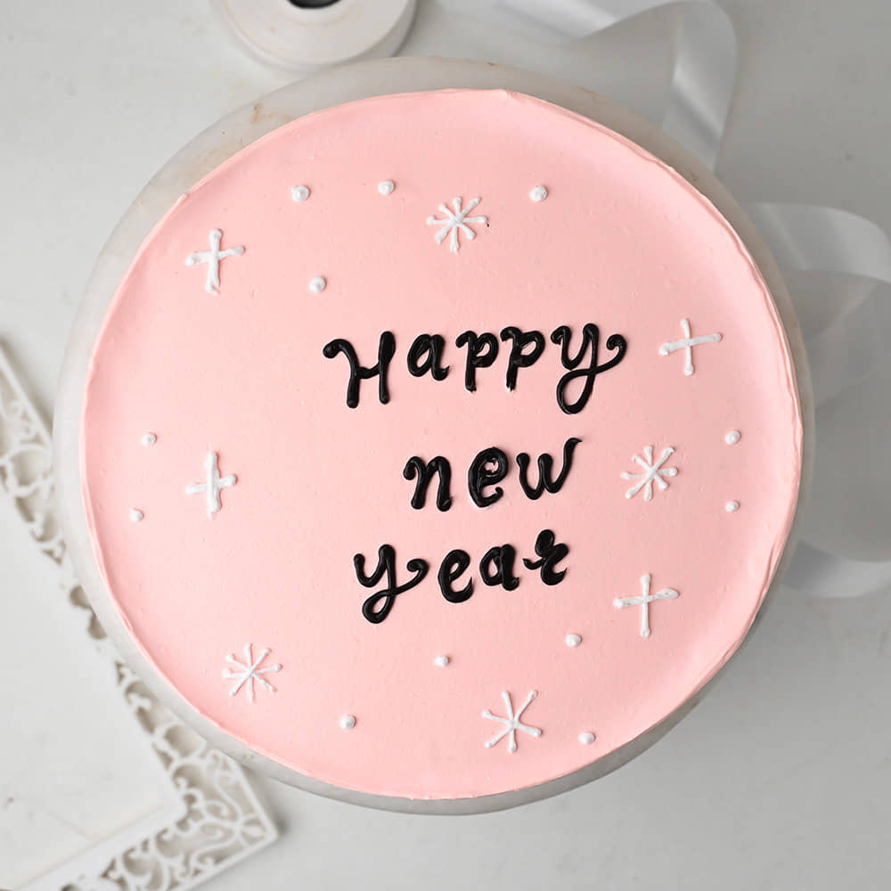 Front View Pineapple New Year Cake