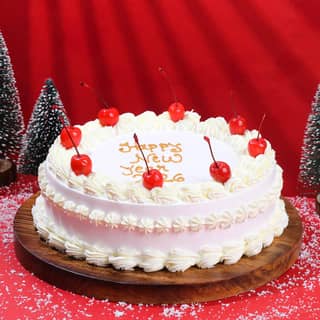 Front View Pineapple New Year Cake