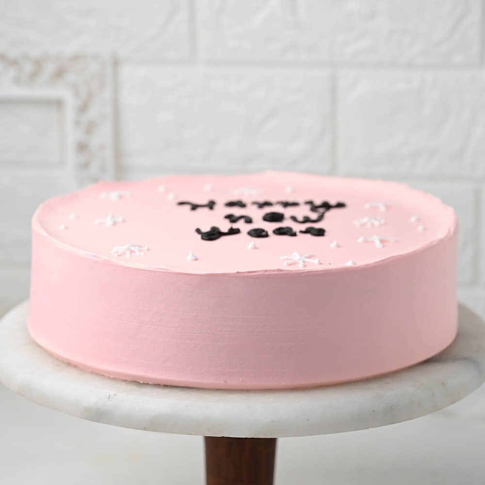 Top View Pineapple New Year Cake