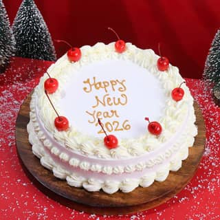 Top View Pineapple New Year Cake