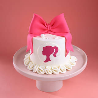 Pink Barbie Cream Fondant N Sugar Sheet Cake 