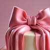 Upper View of Pink Bow Bridal Cake