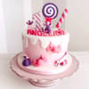 Pink Candyland Lollypop Fondant Cake