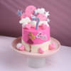 Pink Cloudy Barbie Theme Cake