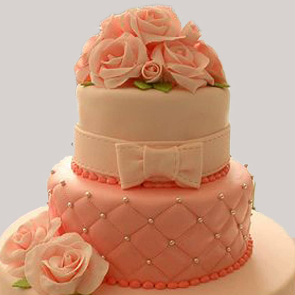 Pink Three Tier Cake