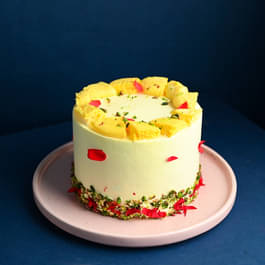 Rose Petals N Pistachio Rasmalai Cake Rose Petals N Pistachio Rasmalai Cake