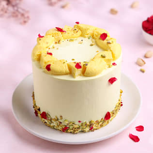 Rose Petals N Pistachio Rasmalai Cake Rose Petals N Pistachio Rasmalai Cake