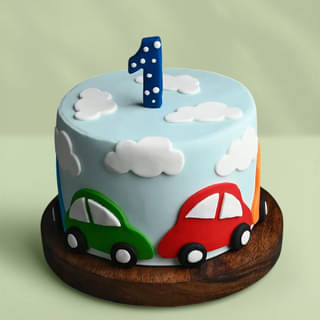 Send Playful Car Fondant Cake Online