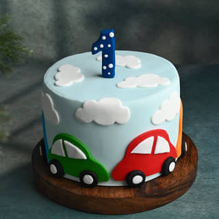 Send Playful Car Fondant Cake Online