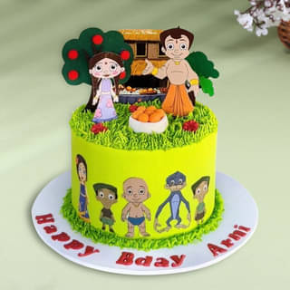 Playful Chhota Bheem Theme Cake  Playful Chhota Bheem Theme Cake