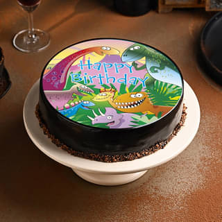 Order Playful Dinosaur Photo Cake Online