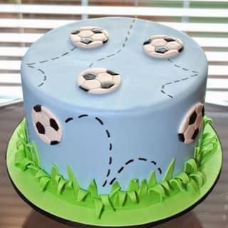 Playful Football Theme Cake
