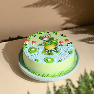 Playful Frog Paradise Cake Playful Frog Paradise Cake