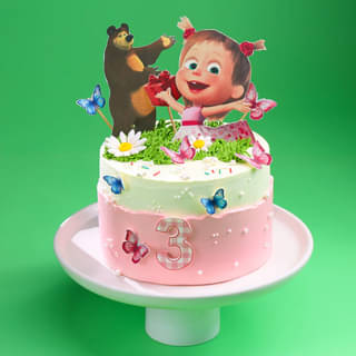 Playful Masha N Bear Theme Cake