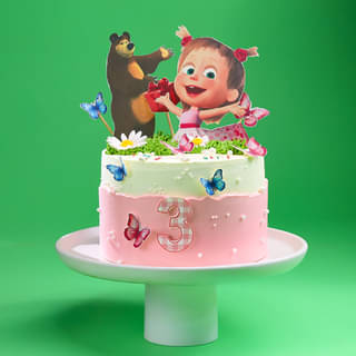 Masha and the Bear Birthday Cake for a 3-year-old