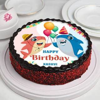 Playful Sharks Birthday Cake