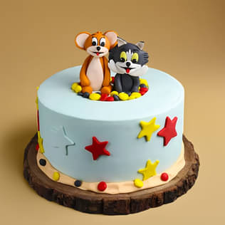 Playful Tom N Jerry Theme Cake