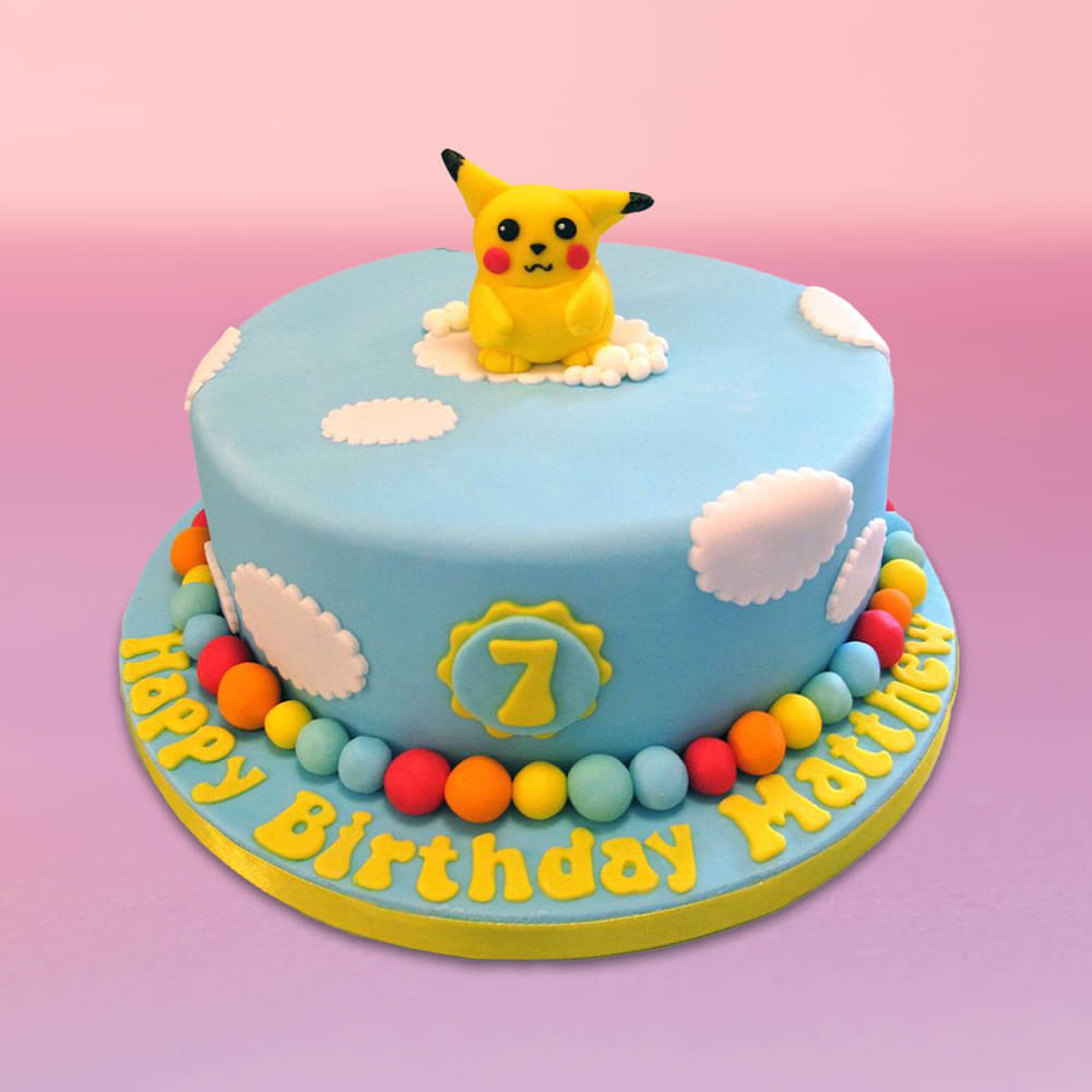 Cute Cakes by Kim - 2 tier Pokemon cake with buttercream icing and fondant  accents. Happy 6th Birthday!!! | Facebook