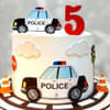 Police Patrol Car Cream N Sugar Sheet Cake