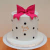 Polka Dot Pink Bow Cake