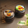 Pooh Choco Jar Cake Duo With Pooh Rakhi