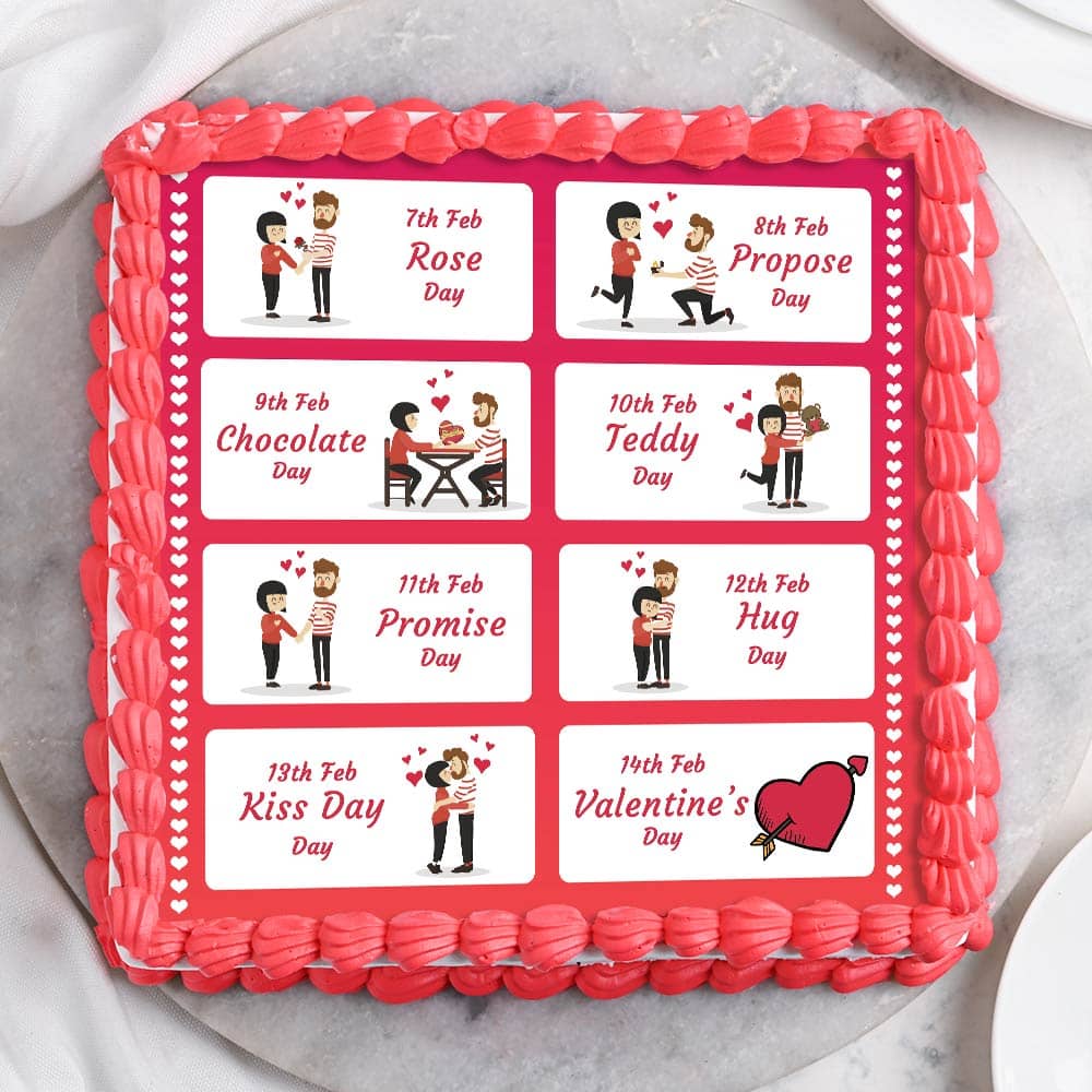 Poster Cake For Valentine Top View of Poster Cake For Valentine