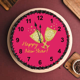 Front View of Poster Cake New Year