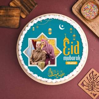 Eid Mubarak Photo Cake