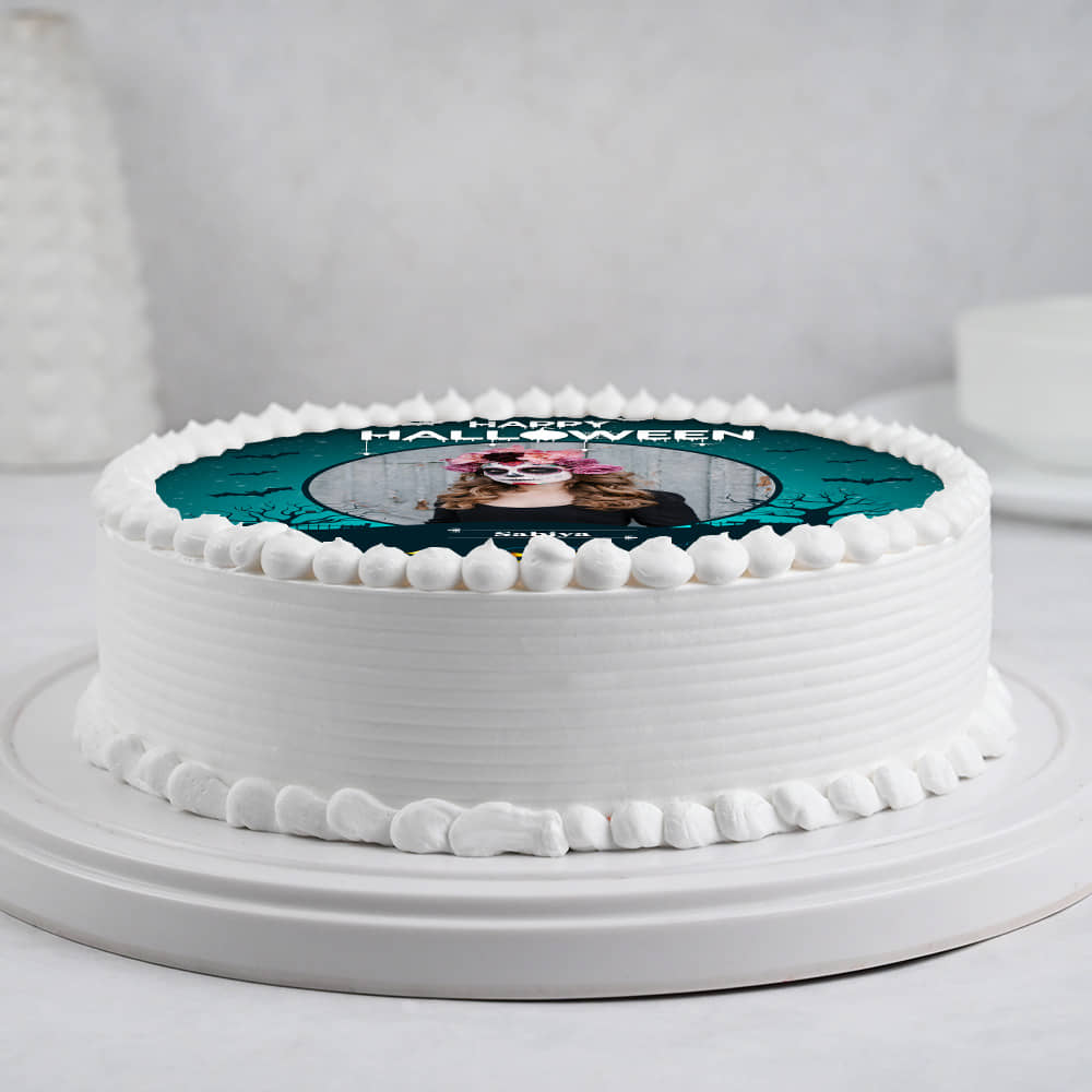 Personalised Halloween Photo Cake
