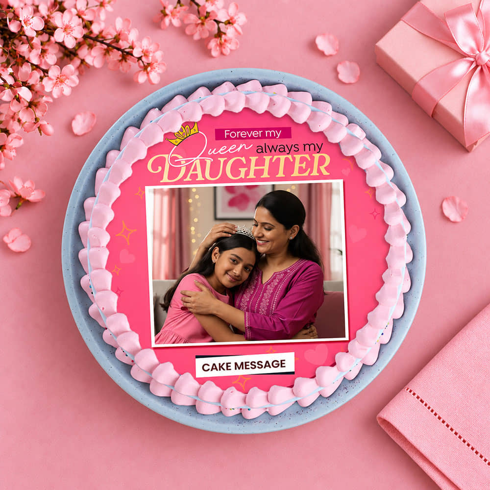 Precious Daughter Photo Cake