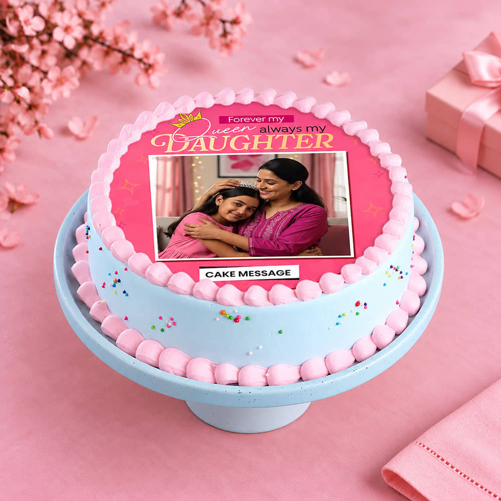 Precious Daughter Photo Cake