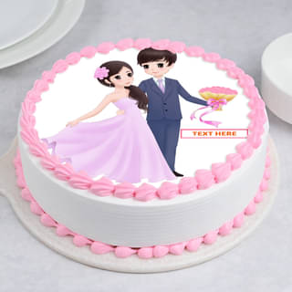 Prince N Princess Round Cake