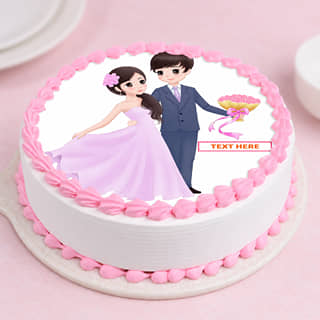 Prince N Princess Round Cake