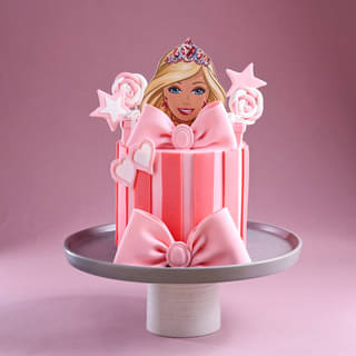 Princess in Pink Barbie Cake